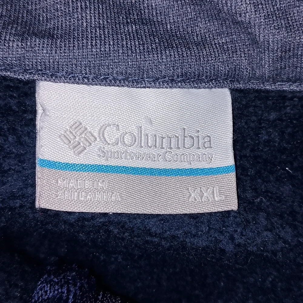 Columbia men's navy Gray 1/4 Zip Pullover Jacket Size XXL
